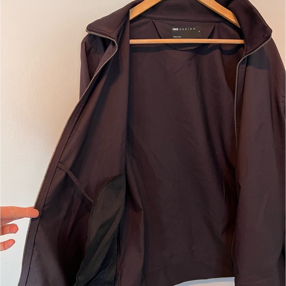 ASOS Jackets & Coats Asos Dark Eggplant Light Weight Jacket Mens